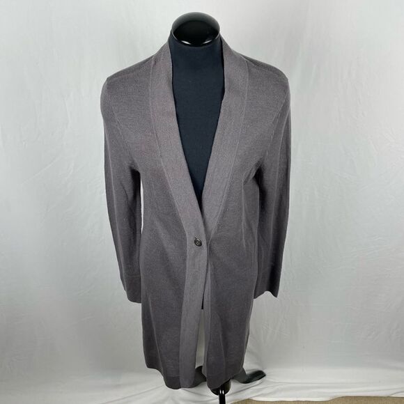 Soft Surroundings Long Purple Knit Thin Cardigan Sweater - Women’s M - Picture 5 of 8